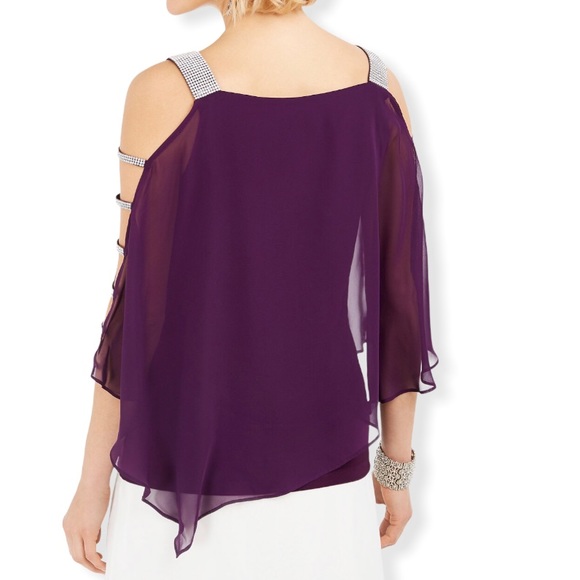 Msk Embellished Cold-Shoulder Top - Picture 3 of 6